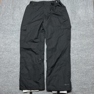 Helix Snow Pants Mens Large Black Insulated Ski Snowboard Cargo Pockets
